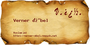 Verner Ábel névjegykártya